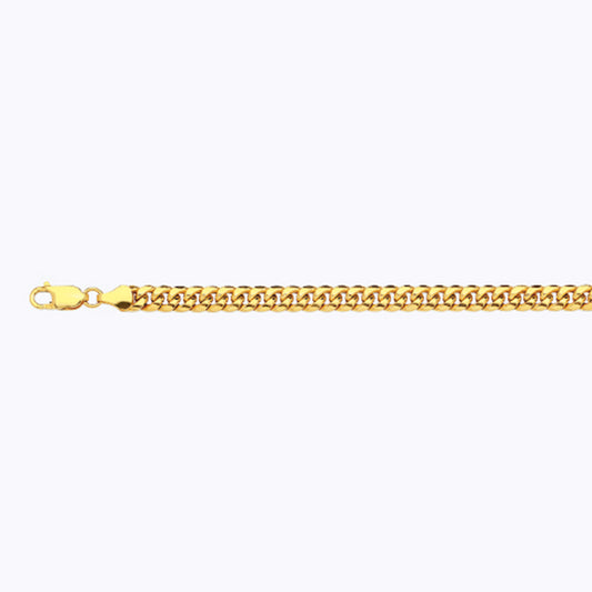 10K 6MM YELLOW GOLD HOLLOW MIAMI CUBAN 26" CHAIN NECKLACE (AVAILABLE IN LENGTHS 7" - 30")