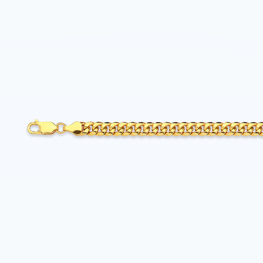 10K 3.75MM YELLOW GOLD HOLLOW MIAMI CUBAN 20" CHAIN NECKLACE (AVAILABLE IN LENGTHS 7" - 30")