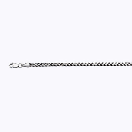 14K 2.5MM WHITE GOLD PALM 30" CHAIN NECKLACE (AVAILABLE IN LENGTHS 7" - 30")