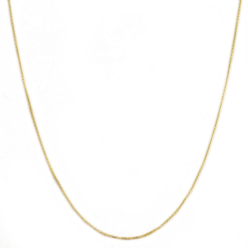 14K YELLOW GOLD DC ROLO 023 GAUGE 26" CHAIN NECKLACE (AVAILABLE IN LENGTHS 7" - 30")