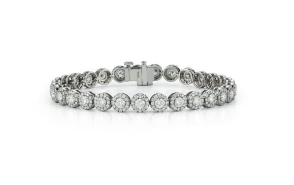 Halo Diamond Tennis Bracelet