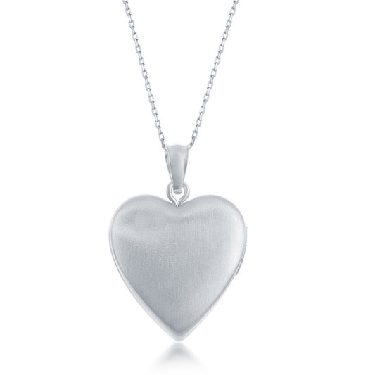 Stering Silver "I Love You To The Moon & Back" Heart Locket W/chain