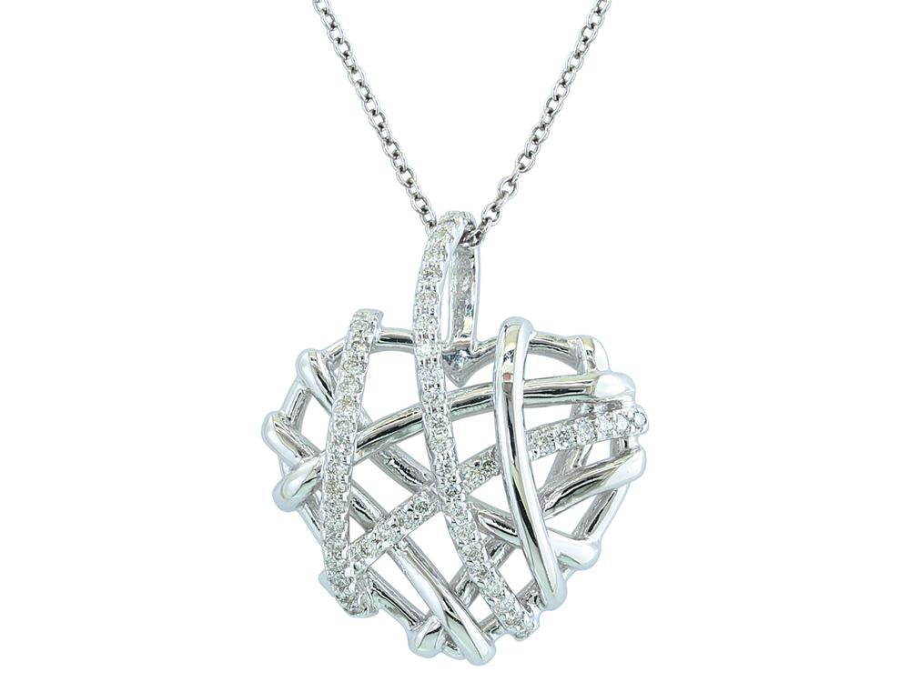 EFFY 14K WHITE GOLD DIAMOND PENDANT