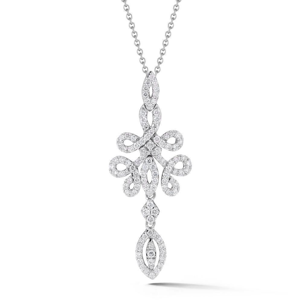 Pave Diamond Swirl Chandelier Pendant