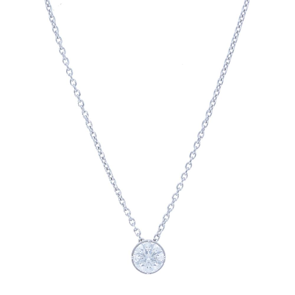 Round Diamond Bezel Pendant
