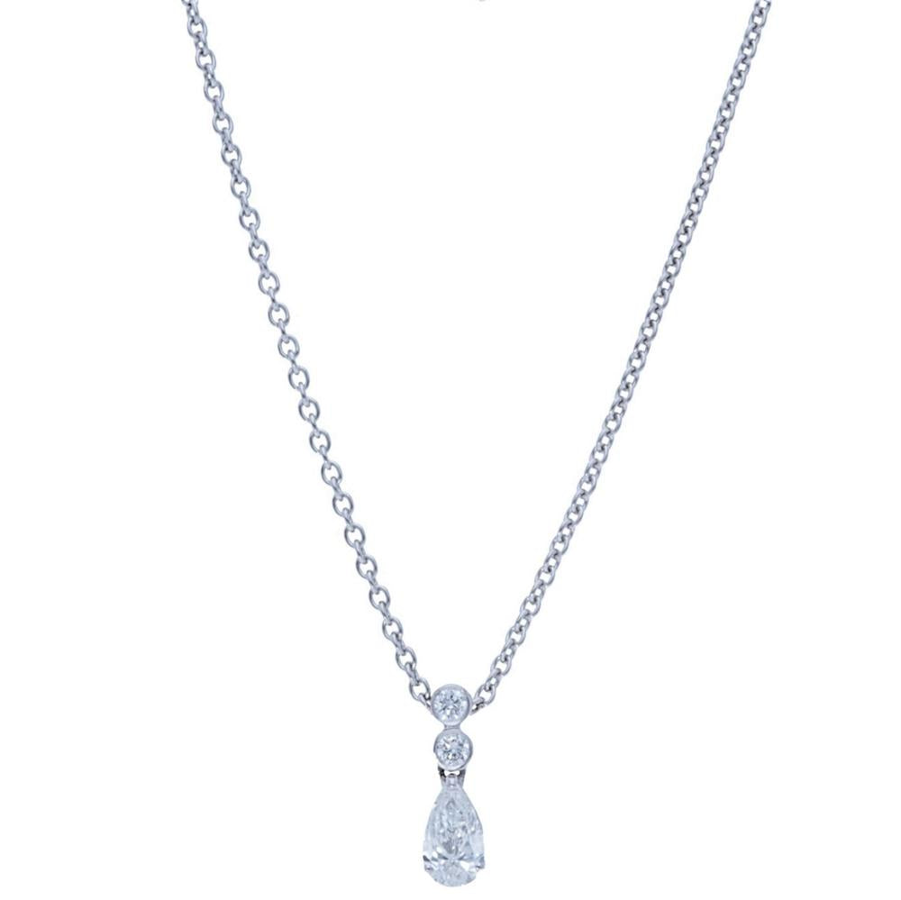 2 Bezel Drop with Pear Diamond Pendant