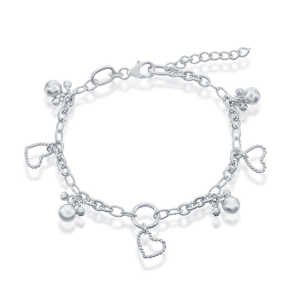 Sterling Silver Multi Charm Bracelet
