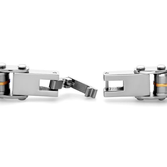 Stainless Steel Cable and Links Bracelet