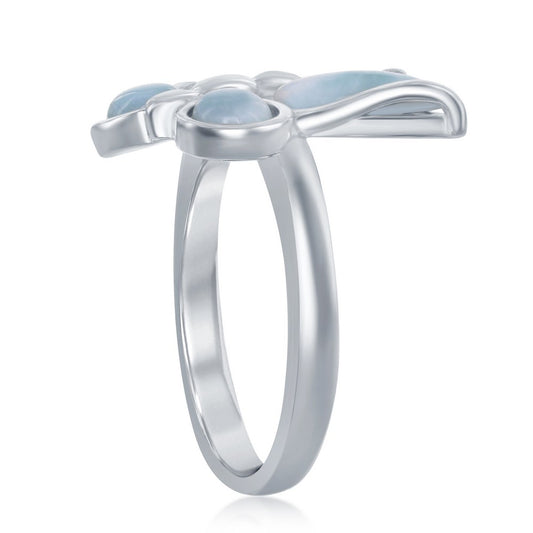 Sterling Silver Larimar Butterfly Ring