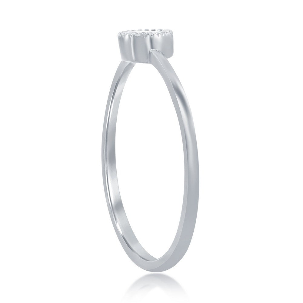 Sterling Silver Pear-Shaped CZ Ring