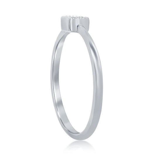 Sterling Silver Square CZ Ring