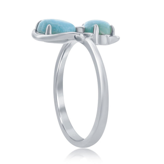 Sterling Silver Larimar Cat Ring