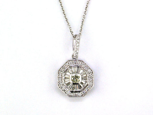 EFFY 14K WHITE GOLD DIAMOND PENDANT
