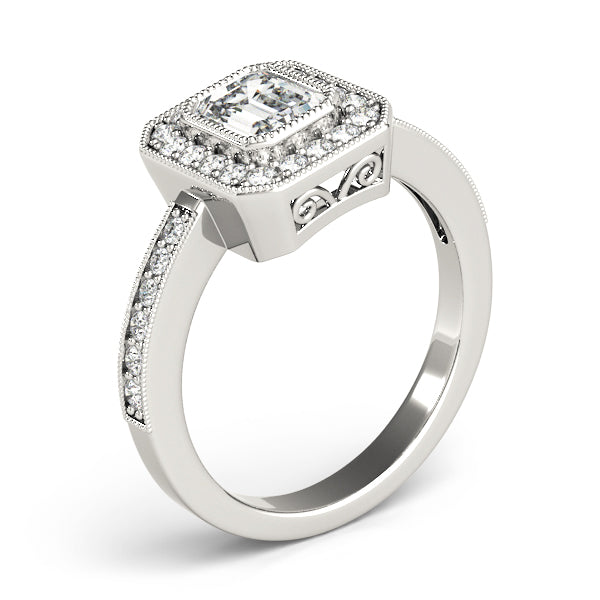 Emerald Cut Engagement Ring M83650-B