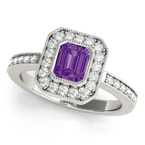 Emerald Cut Engagement Ring M83650-B