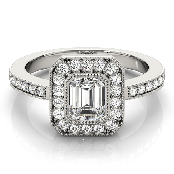 Emerald Cut Engagement Ring M83650-B
