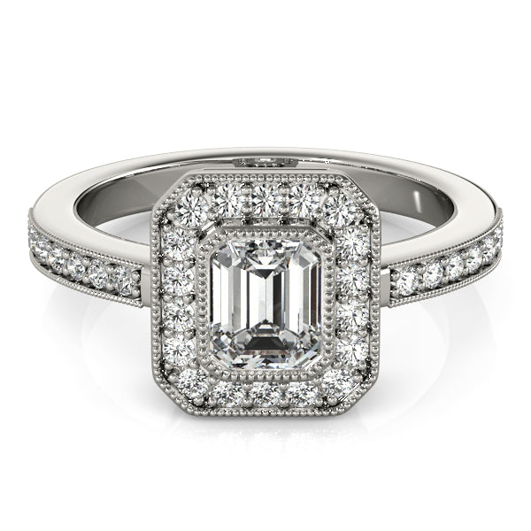 Emerald Cut Engagement Ring M83650-B