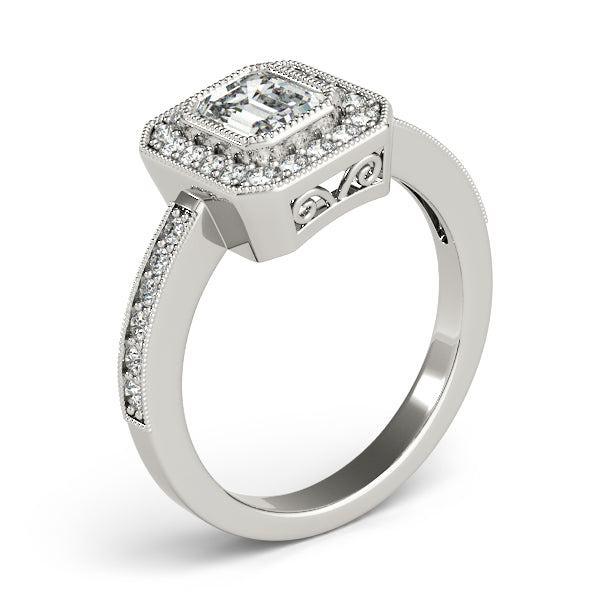 Emerald Cut Engagement Ring M83650-B