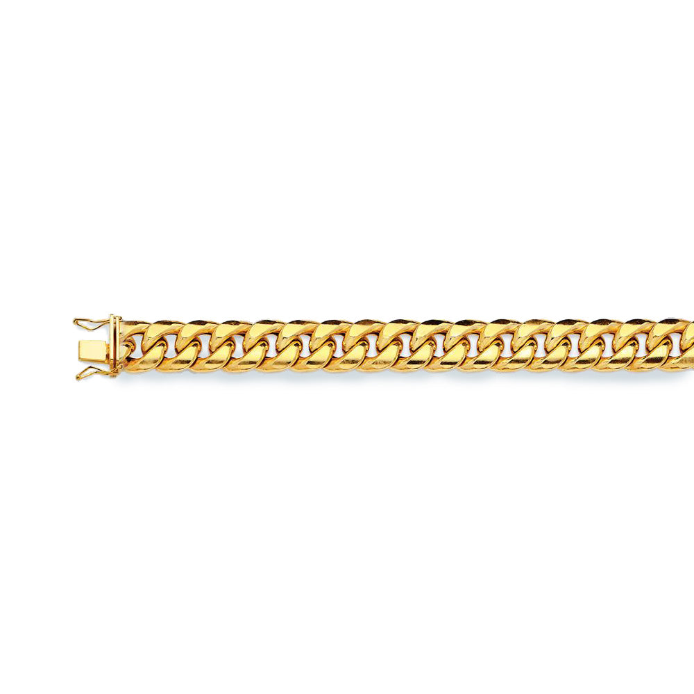 14K 11MM YELLOW GOLD HOLLOW MIAMI CUBAN 30