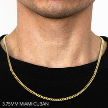 Load image into Gallery viewer, 10K 3.75MM YELLOW GOLD HOLLOW MIAMI CUBAN 28&quot; CHAIN NECKLACE (AVAILABLE IN LENGTHS 7&quot; - 30&quot;)
