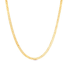 Load image into Gallery viewer, 14K 2.5MM YELLOW GOLD SOLID CURB 24&quot; CHAIN NECKLACE (AVAILABLE IN LENGTHS 7&quot; - 30&quot;)
