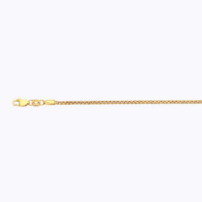 14K 2MM YELLOW GOLD VENETIAN BOX 24" CHAIN NECKLACE (AVAILABLE IN LENGTHS 7" - 30")