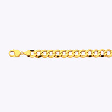 Load image into Gallery viewer, 14K 11MM YELLOW GOLD HOLLOW CURB 28&quot; CHAIN NECKLACE (AVAILABLE IN LENGTHS 7&quot; - 30&quot;)
