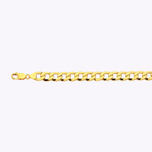 Load image into Gallery viewer, 14K 9MM YELLOW GOLD HOLLOW CURB 24&quot; CHAIN NECKLACE (AVAILABLE IN LENGTHS 7&quot; - 30&quot;)
