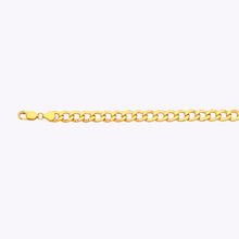 Load image into Gallery viewer, 14K 7.5MM YELLOW GOLD HOLLOW CURB 18&quot; CHAIN NECKLACE (AVAILABLE IN LENGTHS 7&quot; - 30&quot;)
