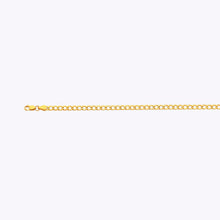 Load image into Gallery viewer, 14K 3.5MM YELLOW GOLD HOLLOW CURB 16&quot; CHAIN NECKLACE (AVAILABLE IN LENGTHS 7&quot; - 30&quot;)
