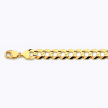 Load image into Gallery viewer, 10K 13MM YELLOW GOLD SOLID CURB 28&quot; CHAIN NECKLACE (AVAILABLE IN LENGTHS 7&quot; - 30&quot;)
