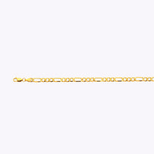 Load image into Gallery viewer, 14K 4MM YELLOW GOLD HOLLOW FIGARO 28&quot; CHAIN NECKLACE (AVAILABLE IN LENGTHS 7&quot; - 30&quot;)
