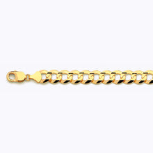 Load image into Gallery viewer, 10K 12MM YELLOW GOLD SOLID CURB 16&quot; CHAIN NECKLACE (AVAILABLE IN LENGTHS 7&quot; - 30&quot;)
