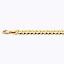 Load image into Gallery viewer, 10K 9.5MM YELLOW GOLD SOLID CURB 18&quot; CHAIN NECKLACE (AVAILABLE IN LENGTHS 7&quot; - 30&quot;)
