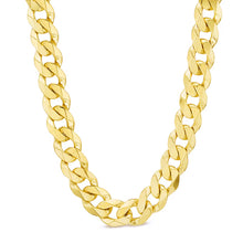 Load image into Gallery viewer, 14K 9.5MM YELLOW GOLD SOLID CURB 20&quot; CHAIN NECKLACE (AVAILABLE IN LENGTHS 7&quot; - 30&quot;)
