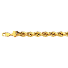 Load image into Gallery viewer, 14K 7MM YELLOW GOLD DC HOLLOW ROPE 24&quot; CHAIN NECKLACE (AVAILABLE IN LENGTHS 7&quot; - 30&quot;)
