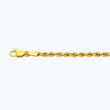 Load image into Gallery viewer, 14K 2.5MM YELLOW GOLD DC HOLLOW ROPE 18&quot; CHAIN NECKLACE (AVAILABLE IN LENGTHS 7&quot; - 30&quot;)
