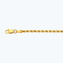 Load image into Gallery viewer, 14K 2MM YELLOW GOLD DC HOLLOW ROPE 18&quot; CHAIN NECKLACE (AVAILABLE IN LENGTHS 7&quot; - 30&quot;)
