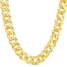 Load image into Gallery viewer, 14K 8MM YELLOW GOLD SOLID CURB 30&quot; CHAIN NECKLACE (AVAILABLE IN LENGTHS 7&quot; - 30&quot;)
