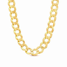 Load image into Gallery viewer, 10K 7MM YELLOW GOLD SOLID CURB 26&quot; CHAIN NECKLACE (AVAILABLE IN LENGTHS 7&quot; - 30&quot;)
