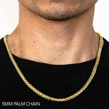 Load image into Gallery viewer, 10K 5MM YELLOW GOLD PALM 22&quot; CHAIN NECKLACE (AVAILABLE IN LENGTHS 7&quot; - 30&quot;)
