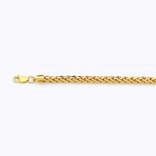 14K 4MM YELLOW GOLD PALM 18" CHAIN NECKLACE (AVAILABLE IN LENGTHS 7" - 30")