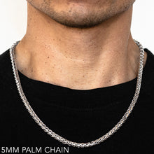 Load image into Gallery viewer, 14K 5MM WHITE GOLD PALM 16&quot; CHAIN NECKLACE (AVAILABLE IN LENGTHS 7&quot; - 30&quot;)
