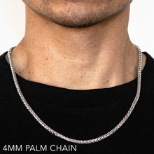 Load image into Gallery viewer, 10K 4MM WHITE GOLD PALM 18&quot; CHAIN NECKLACE (AVAILABLE IN LENGTHS 7&quot; - 30&quot;)
