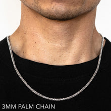 Load image into Gallery viewer, 14K 3MM WHITE GOLD PALM 24&quot; CHAIN NECKLACE (AVAILABLE IN LENGTHS 7&quot; - 30&quot;)
