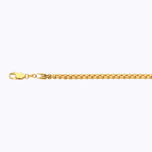 Load image into Gallery viewer, 18K 3.5MM YELLOW GOLD SOLID VENETIAN BOX 24&quot; CHAIN NECKLACE (AVAILABLE IN LENGTHS 7&quot; - 30&quot;)
