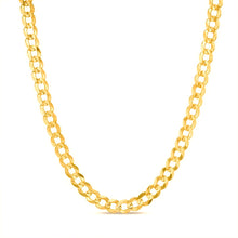 Load image into Gallery viewer, 10K 4.5MM YELLOW GOLD SOLID CURB 26&quot; CHAIN NECKLACE (AVAILABLE IN LENGTHS 7&quot; - 30&quot;)
