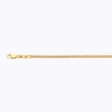 Load image into Gallery viewer, 18K 2.5MM YELLOW GOLD SOLID VENETIAN BOX 24&quot; CHAIN NECKLACE (AVAILABLE IN LENGTHS 7&quot; - 30&quot;)
