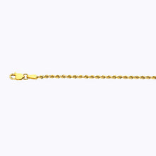 Load image into Gallery viewer, 10K 2MM YELLOW GOLD SOLID DC ROPE 24&quot; CHAIN NECKLACE (AVAILABLE IN LENGTHS 7&quot; - 30&quot;)
