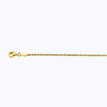 Load image into Gallery viewer, 14K 1MM YELLOW GOLD SOLID DC ROPE 24&quot; CHAIN NECKLACE (AVAILABLE IN LENGTHS 7&quot; - 30&quot;)
